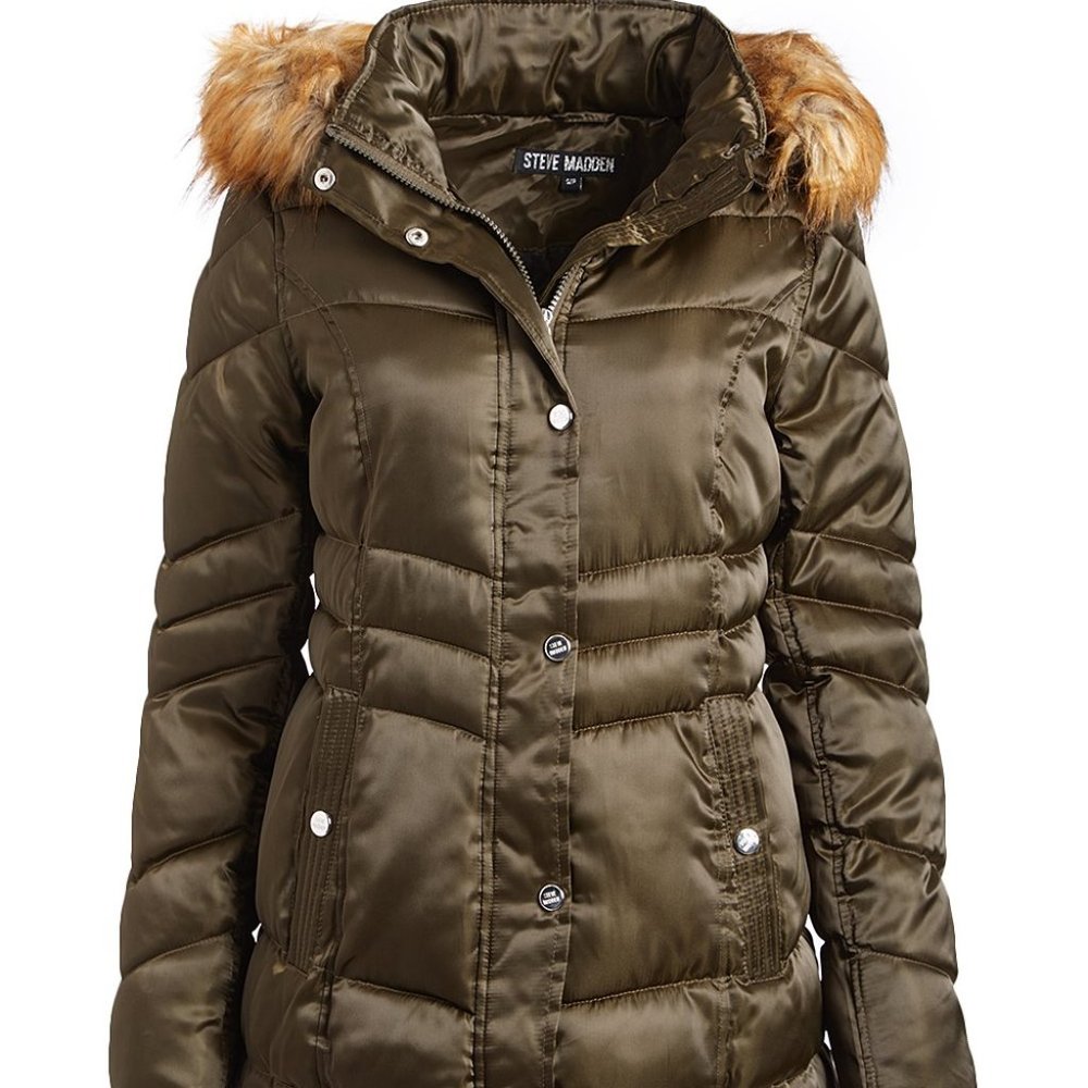 Steve Madden Olive Down Alternative Puffer Coat